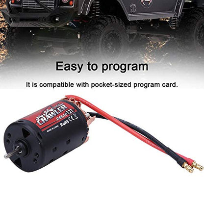 Dilwe RC Car Motor RC Car Parts, Metal+Plastic 550 Brushed Motor 5-Slot RC Motor Compatible with 1/10 RC Crawler Car RC Accessories(12T)