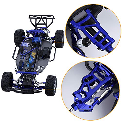 Hobbypark Aluminum Front & Rear Suspension A-Arms Set,Tie Bar for 1/10 Traxxas Slash 2WD RC Car Upgrade Parts Hop Ups, Replacement of 2555 3631 2532 - color: Navy Blue