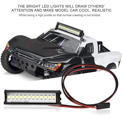 RC Crawler LED Light Bar, 55mm LEDs Lamp Upgrade Parts for 1/10 Remote Control Car Part