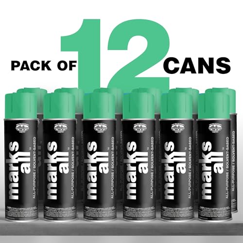 Fox Valley 18oz Marks All Solvent-Based Marking Paint 12-Pack, Green - color: Green APWA