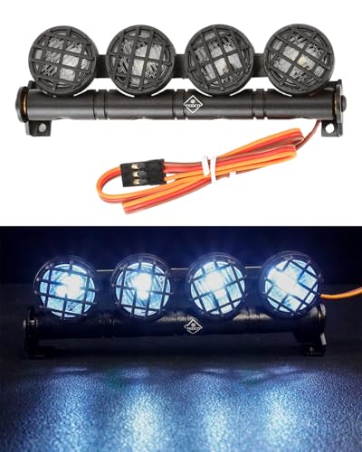 RC Light Bar USB LED Lights 5-Mode Strobe System 4.02 Inch RC Rock Lights for TRX4 SCX10 Redcat Gen7 Upgrades 1/10 RC Crawler Accessories - size: 22MM Led Light