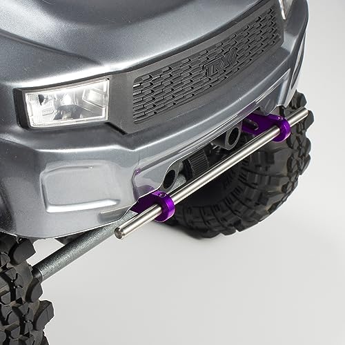 AMK RC Bumper Aluminum Alloy Modular 1/10 RC Crawler Bumper Front Rear Bull Bars for 1/10 RC Crawler LCG Rigs Builds TRX4 SCX10 Gspeed Power Wagon Body DIY (1/10 RC Crawler Bumper Black)