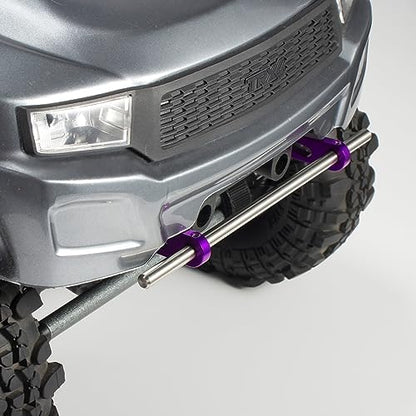 AMK RC Bumper Aluminum Alloy Modular 1/10 RC Crawler Bumper Front Rear Bull Bars for 1/10 RC Crawler LCG Rigs Builds TRX4 SCX10 Gspeed Power Wagon Body DIY (1/10 RC Crawler Bumper Black)