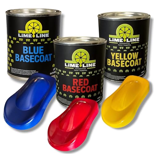 LiME LiNE Automotive Basecoats, 1k Urethane Base Coat Color (Primary Basecoat 3Pints) - color: Primary Basecoat - 3 Pints