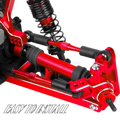 RC Drive Shaft CVD Axles Upgrades Part for 1/10 Slash VXL 4X4,Rustler VXL 4X4,Stampede VXL 4X4,#45 Steel Front Rear Driveshaft with Hex,Red - color: Red - Upgrades