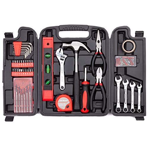 CARTMAN 136-Piece Household Tool Set, Home Repair Kit With Storage Case Box | Complete tool assortment for home repairs, office fixes, dorm needs, furniture setup, crafting, and everyday household fixes. - style: 136 PC