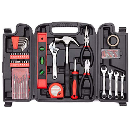 CARTMAN 136-Piece Household Tool Set, Home Repair Kit With Storage Case Box | Complete tool assortment for home repairs, office fixes, dorm needs, furniture setup, crafting, and everyday household fixes. - style: 136 PC