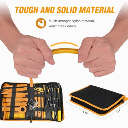 GOOACC 238Pcs Trim Removal Tool, Auto Push Pin Bumper Retainer Clip Set Fastener Terminal Remover Tool Adhesive Cable Clips Kit Car Panel Radio Removal Auto Clip Pliers, Yellow - color: 120Pcs Clips + 118 Remover Yellow
