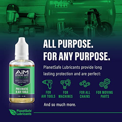 Air Tool Oil - Premium Pneumatic Grease/Air Gun Oil Lubricant & Stabilizer - 1 oz - High Performance Spray - Ideal for Maintaining Pneumatic Tools - Made in The USA!