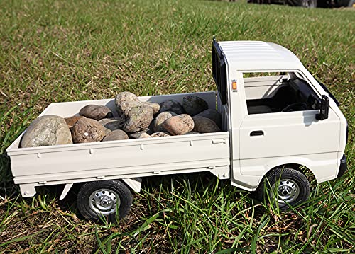 ARRIS WPL D12 1/10 RC Kei Truck RWD with 260 Brushed Motor RTR | JDM Style Mini Truck, Realistic Design, DIY Upgrade Ready, Street Driving Fun - style: WPL D12 White