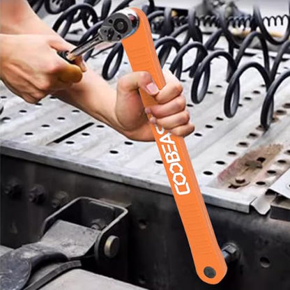 3/8" Offset Extension Wrench Impact Ready Socket Wrench Extender Tool | Versatile 1/4",3/8", 1/2" Square Drive Adapters,Universal Extensions Wrench,0° Swing Extender,for Small Place - color: Orange