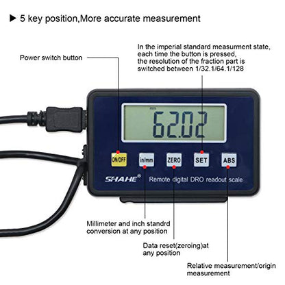 Digital LCD Linear 0-150mm/0-6inch Accurate Digital Readout Lathe Scale for Milling Machines