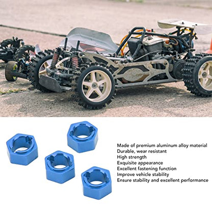 7mm Hex Combiner, Wheel Hub Hex Adapter Aluminum Alloy RC Wheel Hex Drive Adapter Compatible with FMS FCX24 1/24 RC Car (Blue)