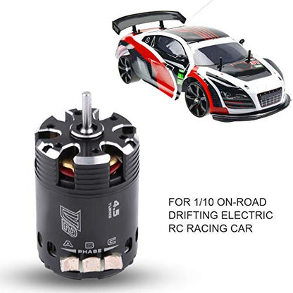 Karlak HighPerformance 540 4.5T V2 Sensored Brushless Motor for 1/10 Electric RC Racing Car Durable Metal Black 1 Piece