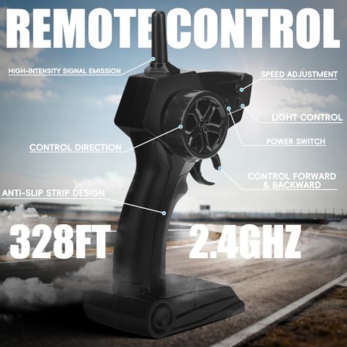 RC Drift Car, 1:24 Scale Remote Control Drift Cars | 2.4GHz 4WD Drifting Cars, 30km/h High-Speed RC Race Car Vehicle, Racing Sport Toy Ideal Gift for Boys Girls Kids - color: Red