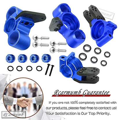 RC Upgrades Part for 1/8 Typhon/Talion 6S BLX,1/7 Felony/Mojave/Infraction/Limitless 6S BLX,Alloy Front Knuckles Steering Blocks &Rear Hub Stub Axle Carriers,Navy Blue - color: Navy Blue