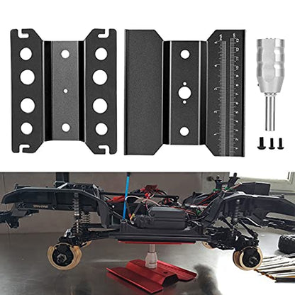 Car Repair Station, Rotation Assembly Platform Work Stand with Strong Professionalism and Adjustable Height for 1/8 1/10 RC Model Car(Black)