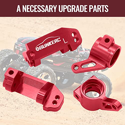 OGRC Caster Block Steering Blocks for Traxxas 2WD Slash/Stampede（Red） | L&R Aluminum Alloy 2WD Caster Block & Steering Blocks for 1/10 Traxxas Slash Stampede Rustler 2WD RC Truck - color: Red
