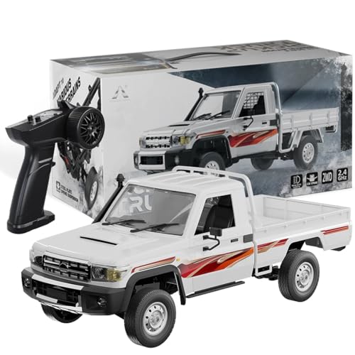 RC Rock Crawler Model, 2.4GHz All-Terrain 15KM/H Remote Control Pickup Car with LED Lights, 1:14 Scale Off-Road Truck for Adults - color: Sg-1405 White