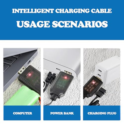 2-in-1 USB Battery Charger Cable Set - Includes 3.7V SM-2P and 7.4V XH-3P Connectors for RC Cars, Stunts, Trucks, Vehicles, Drones, and Gel Blaster Toys with LED Indicators