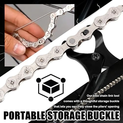 2026 Upgraded Bike Chain Tool,2-in-1 Two-Way Arc Snap Bicycle Chain Tool with Return Spring for Quick Install & Removal,Professional Master Link Pliers for 6-12 Speed Chains