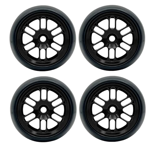 1/24 Finished Drift Tire Set, Compatible with WLtoys 244016 Losi Micro B RC Car Losi Micro B Upgrade (Black) - color: Black