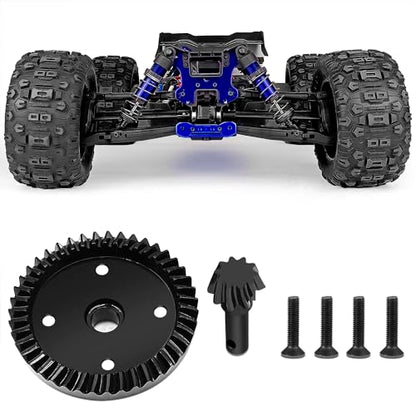 MOHERO RC Gearbox Front Rear Differential Gears 43T 10T Steel Diff Gear Set for 1/8 Scale 4WD Sledge Off-Road Truck Upgrade Part