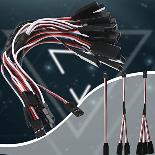 Eccliy 15 Pcs Servo Extension Cable Y Connector 3 Pin Plug Splitters Male to Female Servo Adapter Extension Servo Wire Connector Compatible with RC JR Futaba RC Car or Airplanes, 3 Styles