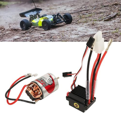 Brushed RC Motor & ESC Combo, 7.4V 540 Motor, 320A ESC, Set for HSP, RC Car (12T) - size: 12T