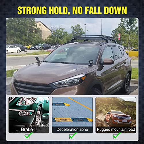 Nilight 2PCS Magnetic LED Light Bar Mount Brackets, Bottom Mounted | No Drill Magnetic Holder for Work Light Mount for Off Road Auxiliary Lamps on Hood and A-Pillar Truck SUV