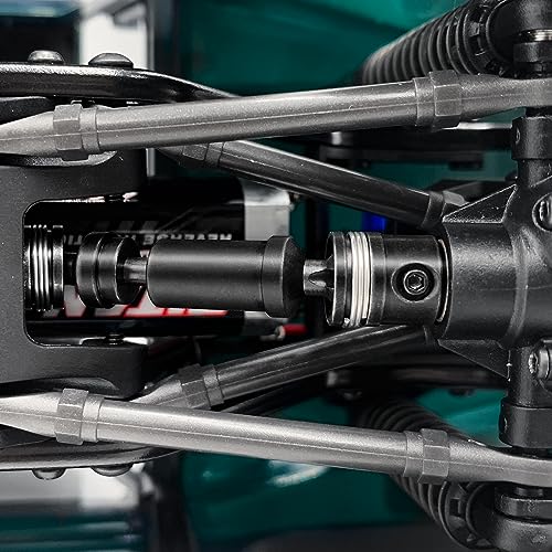 RCHUBAM 2pcs Front Rear Center Driveshaft for 1/18 TRX4M RC Upgrade Parts | 1144 Steel 40-50mm and 55-75mm Drive Shaft - color: Black