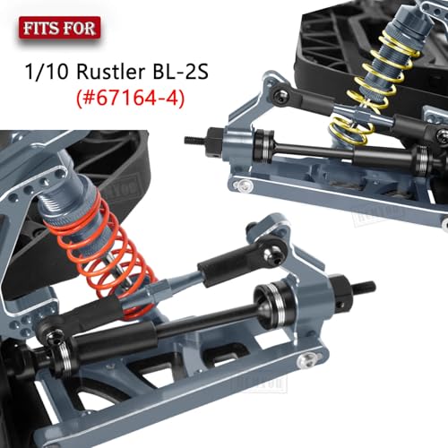 Upgrades Part for 1/10 Rustler 4x4 (VXL),Alloy RC Shock Absorber,Suspension Arm,Caster Block,Steering Blocks,Rear Stub Axle Carriers,Steering Bellcranks,Shock Tower,Titanium - color: Titanium - Upgrades