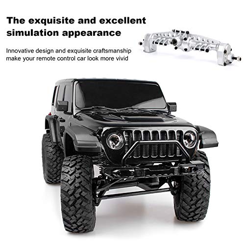 RC Car Metal Rear Portal Axle Assembly for 1/10 SCX10 III RC Crawler Accessories (Silver) - color: Silver