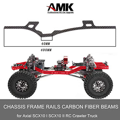 2pcs Carbon Fiber LCG Chassis Rails for 1/10 RC Crawler SCX10 Lower Center of Gravity DIY Upgrade Lightweight Thickened Upgrade Frame Rails - color: 2pcs Carbon Fiber Lcg Chassis Rails