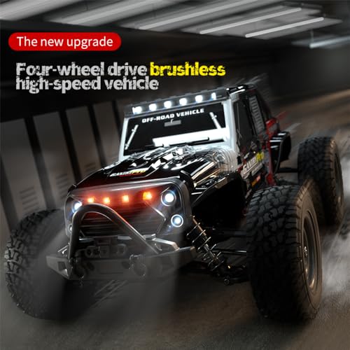 Fast RC Cars for Adults Max 45mph, 1/16 Remote Control Car, Brushless Motor Electric Off Road RC Truck, 4WD High Speed Drift RC Car with 3 Lipo Batteries