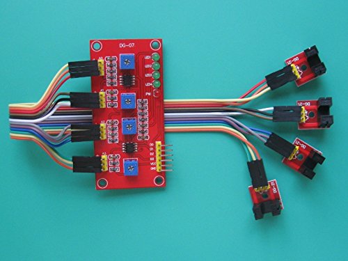 Taidacent 4-Way Speed Detection Sensor Pulse Counter Module Motor Test High Speed Slot Optocoupler Electronic Speed Sensor