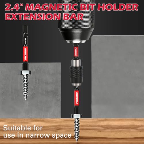 23-Piece Magnetic Hex Head Allen Wrench Drill Bit Set with 2.4" Impact Bit Holder, 1/4" Hex Shank Hex Bits, SAE & Metric Hex Screwdriver Bit Set, S2 Steel Allen Key, Mechanic Home Repair - style: 23 PCS New Version