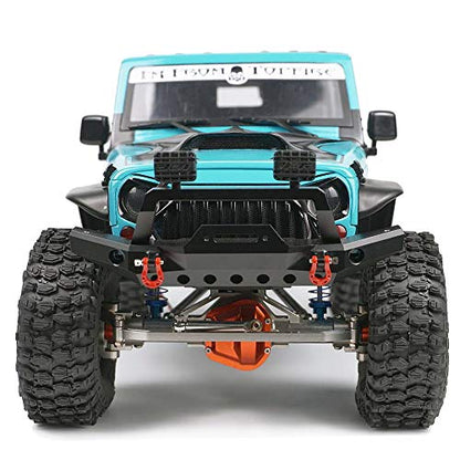 Metal Front Bumper with LED Lights/Lampshade/Shackles for TRX4/SCX10-ii 90046 1/10th RC Crawler Car
