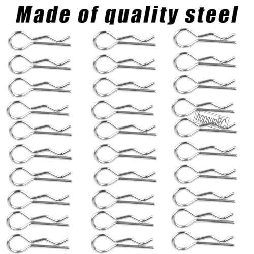 RC Upgrades Part for 1/10 1/12 1/14 1/16 RC Car,RC Metal Body Clip Retainer Shell Fixed Buckle Lock Hop Up,(30PCS) Navy Blue - color: Navy Blue/30pcs