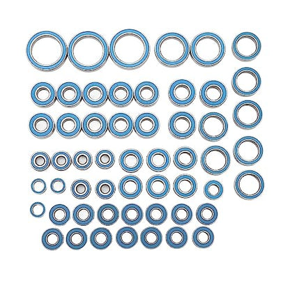 55PCS RC Car Bearings, Steel Sealed RC Ball Bearings Kit 1/10 Remote Control Replace Parts for Remote Control Crawler Cars