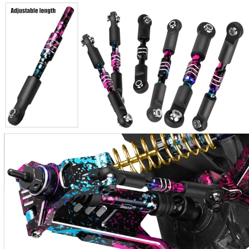 Upgrades Part for 1/10 Slash/Rustler/Stampede/Hoss 4x4 VXL,RC Shock Absorbers&Suspension Arms&Drive Shaft Axles&Steering Knuckle Kit&Shock Tower&Adjustable Links&Steering Block,Colour - color: Colour(parts)