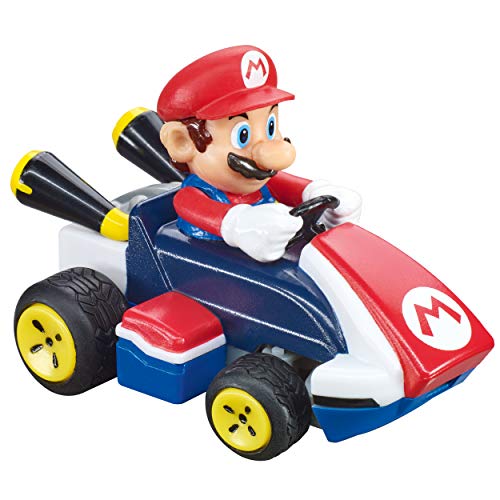 Carrera RC Mario Kart Tabletop Toy Racing Set Featuring Mario & Luigi 2.4GHz Radio Remote Control Cars for Children 6 and up - Ready to Run | Ready to Run, 2.4GHz, 1:50 Scale Mario Toy Racing Game Includes 2 Mini RC Cars - Mario & Luigi, Rechargeable Batt