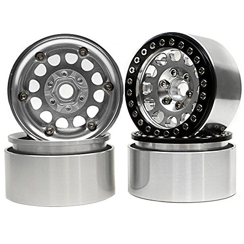 4Pcs/Set 1:10 RC Crawler Metal Alloy 1.9 Inch Wheel Rim BEADLOCK For 1/10 Axial SCX10 TAMIYA CC01 D90 D110