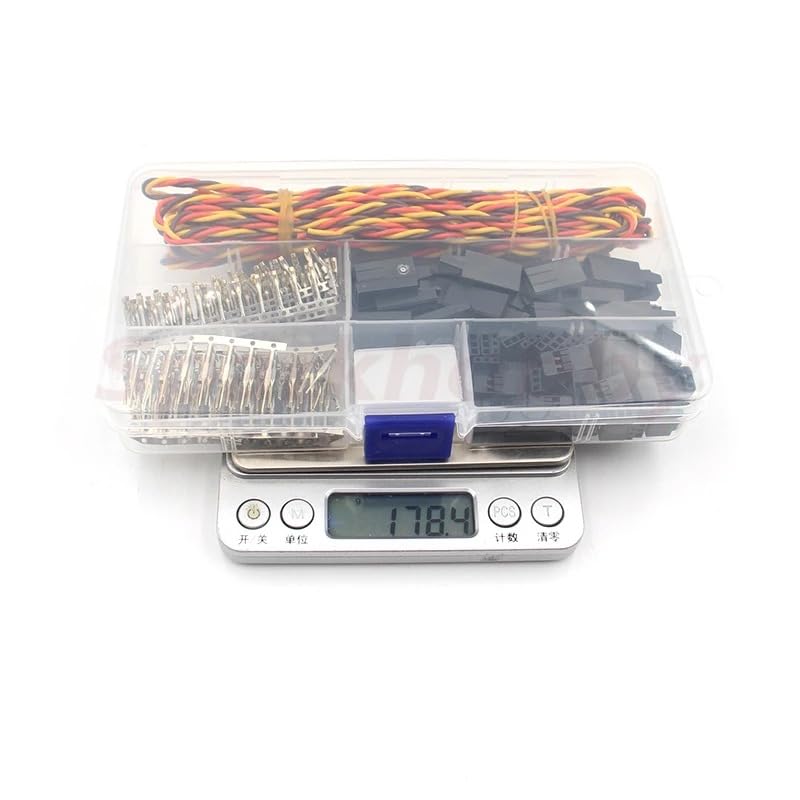 30 Sets/Box Servo Cable Connector Kit Futaba Anti-loosening Lock wtih 22AWG 60Core Extension for RC Robot Airplane Car Servo ESC (30Set Servo Plug)
