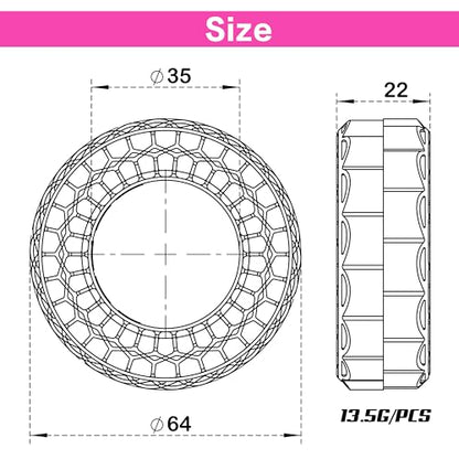 MEUS RACING Super Soft Silicone Rubber Inserts for 68-72mm 1.3" Tires (Rose Red) - color: Super soft