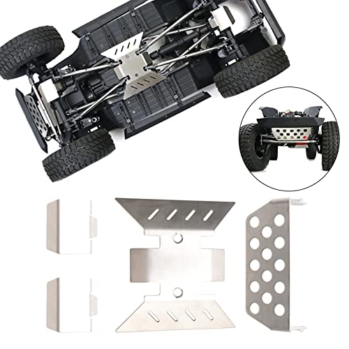 RC Car Chassis Armor Axle Protector Stainless Steel Chassis Guard Protection Skid Plate for 1/10 Crawler Axial SCX10 III AXI03007 Upgrade Parts