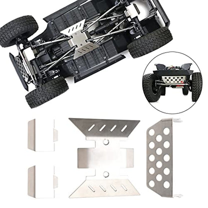 RC Car Chassis Armor Axle Protector Stainless Steel Chassis Guard Protection Skid Plate for 1/10 Crawler Axial SCX10 III AXI03007 Upgrade Parts