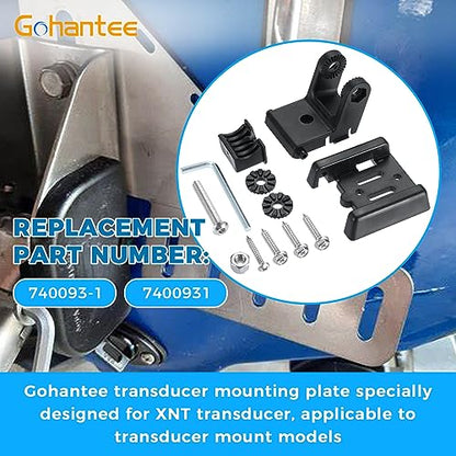 7400931 Transducer Bracket, Mounting Plate Compatible with MHX XNT XHS | Model Transducers for Fishfinder Sensors Transom Mounting Plate Transom Mounting Hardware Kit Transducer Mount