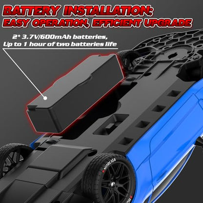 RC Drift Car 1/20 Scale 2.4GHz 4WD Remote Control Cars with Led Lights 22KM/H High Speed &1/28 Scale Gesture Sensing RC Stunt Cars Toys for 6-12 Years Old Boys Girls