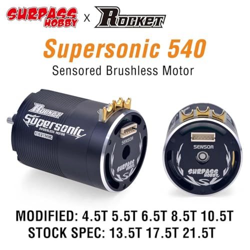 1-3S Supersonic 540 8.5T/4200KV Sensored Brushless Motor Fixed Timing Shaft ø3.175mm for 1/10 RC Drift Racing Car Touring Car - size: 8.5T Modified